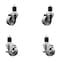 Service Caster 3'' Semi Steel Wheel Swivel 1-7/8'' Expanding Stem Caster Set 2 Brakes, 4PK SCC-EX20S314-SSS-2-TLB-2-178 - alternate 1
